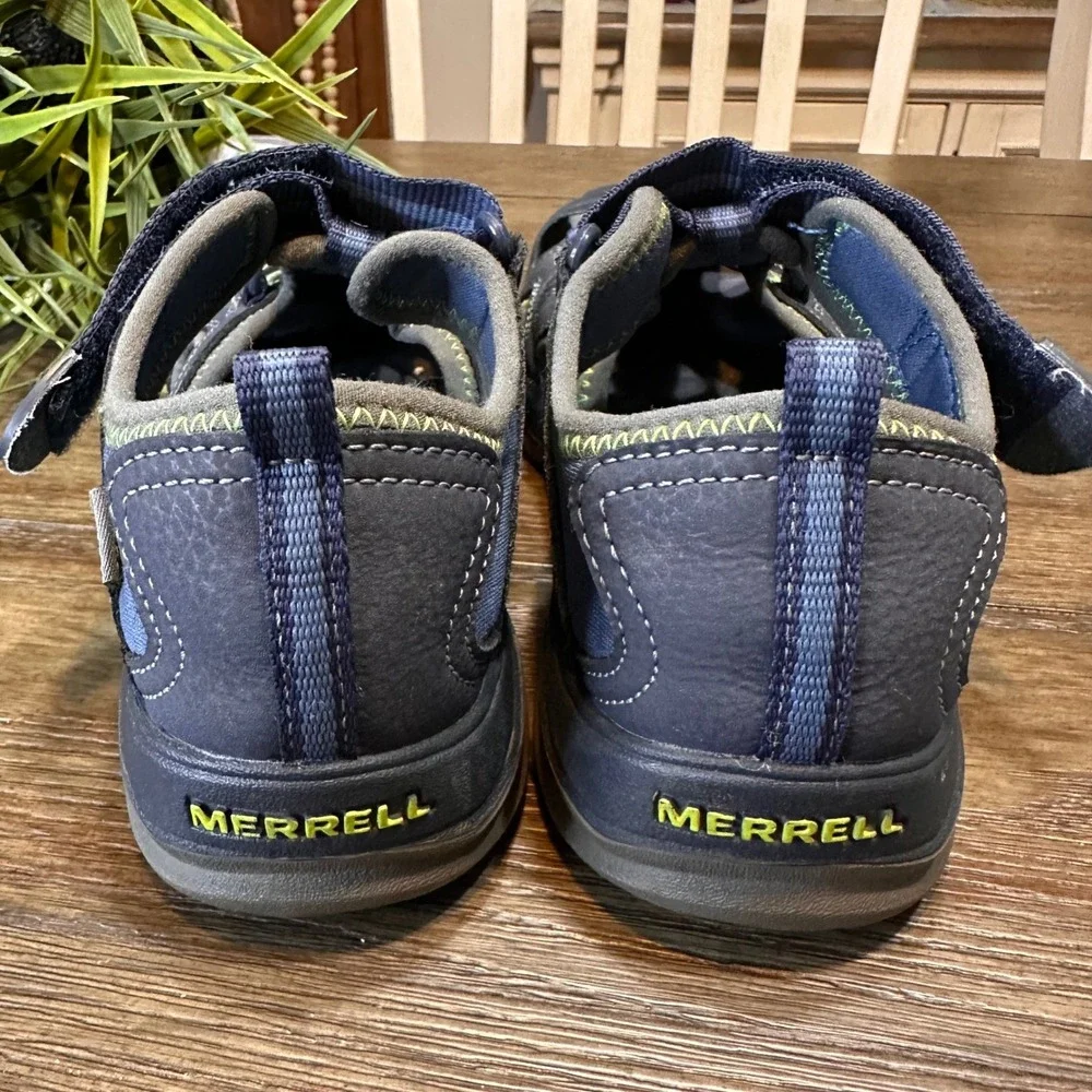 Merrell Hydro‎ 4M US 3 UK 35 EU Kids Waterproof Sport Sandals Blue Green